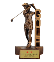 골프 메달리스트 우승 싱글 레진 트로피 TR8-180-02 여자